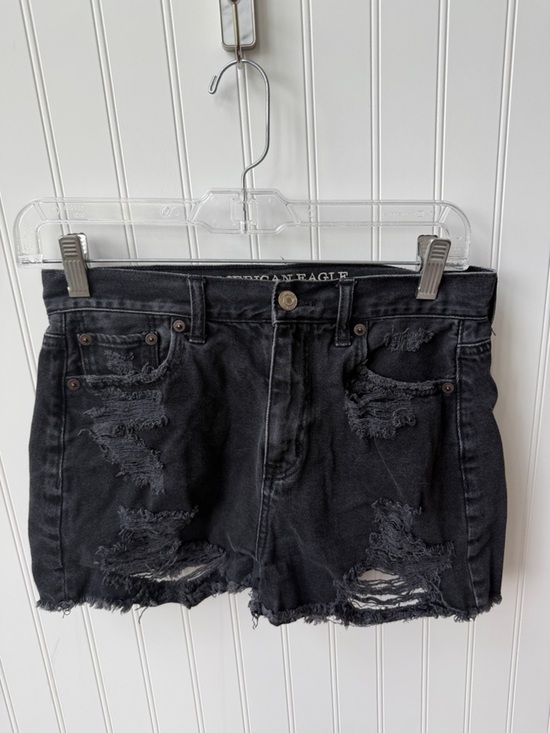 American Eagle Outfitters Pants - (090)American Eagle Outfitters Black Distressed Denim Jean Shorts